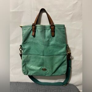 Soft Fossil Foldover Boho purse